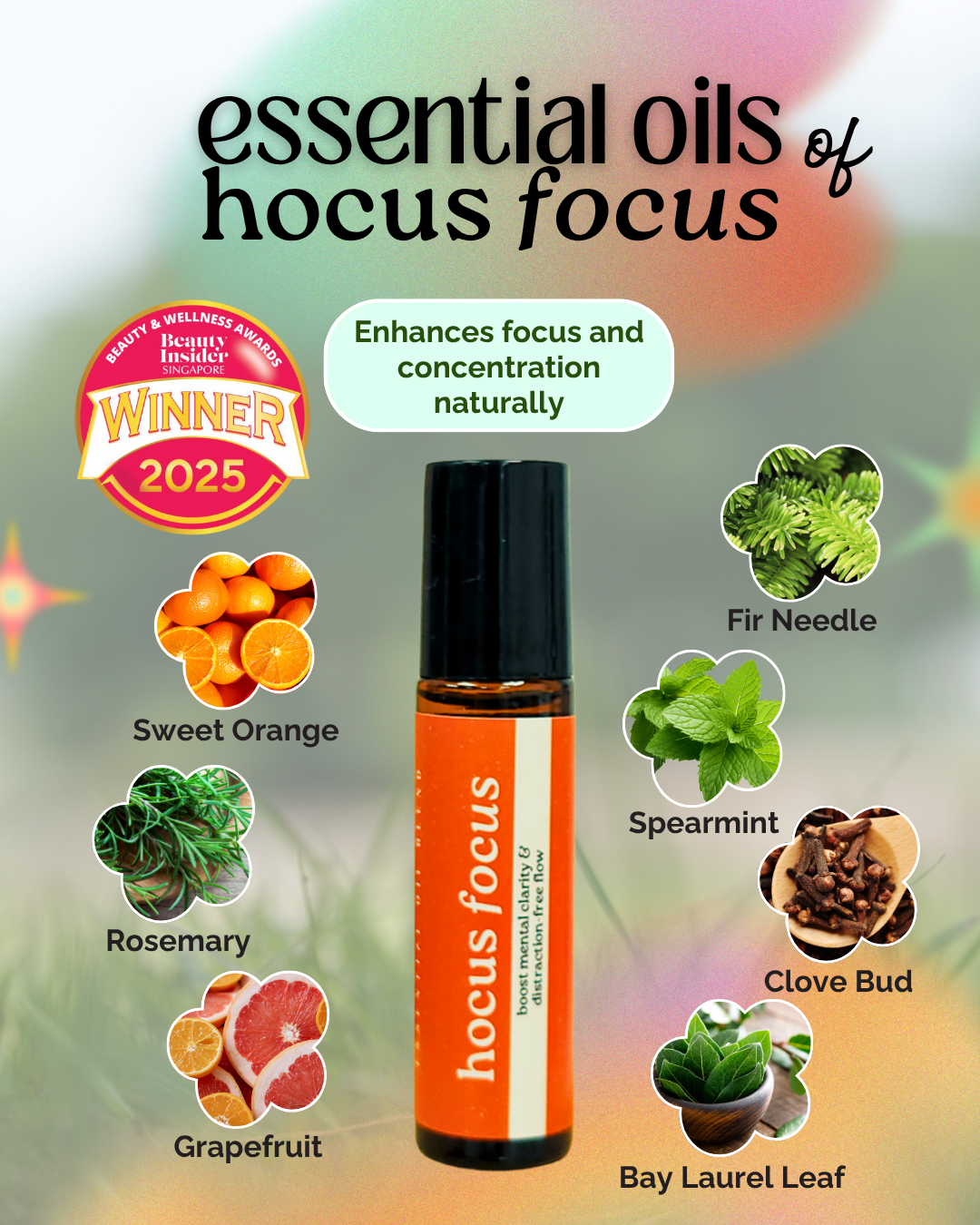 Focus Essential Roller Blend: Pocket Aromatherapy