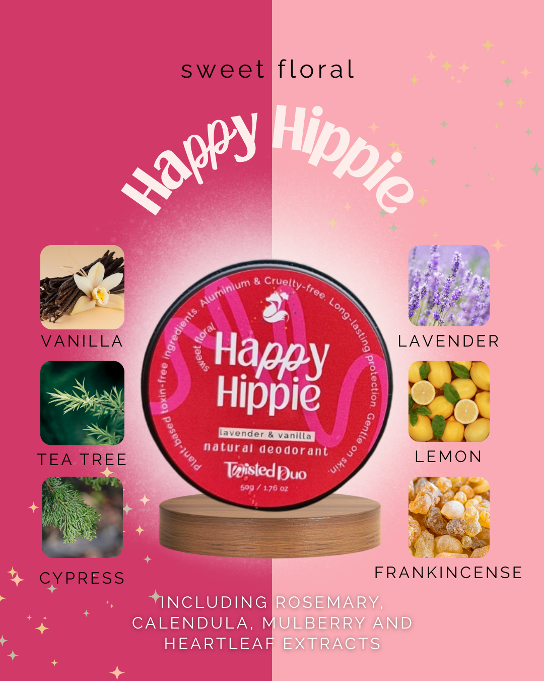 Happy Hippie - Lavender Vanilla Natural Deodorant cream